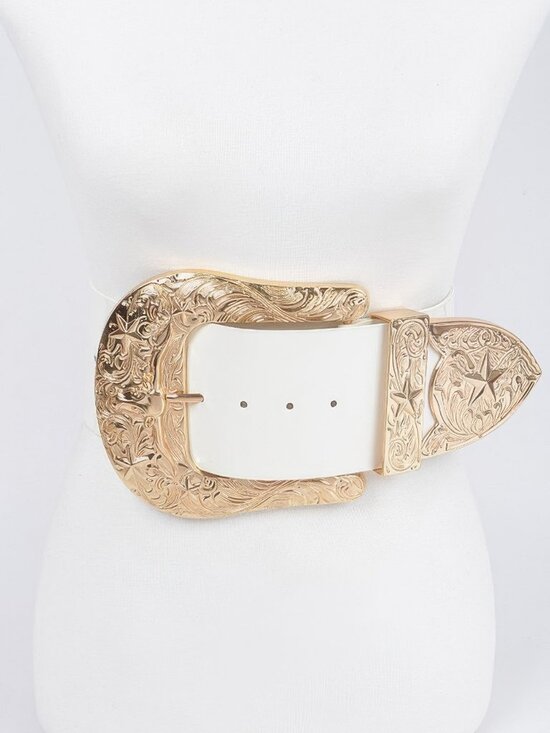 Oversized Multi Metal Waist Enamel Belt main image 4